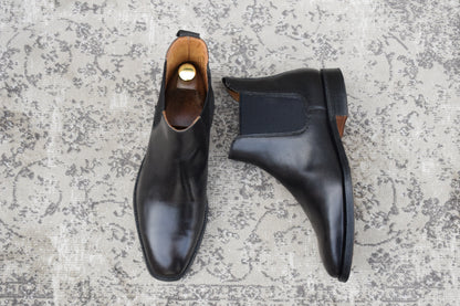 Crockett&Jones クロケットアンドジョーンズ｜Paul Smith ポールスミス別注｜チェルシーブーツ サイドゴア ブラック UK6.5E / 25cm レザーソール W3633