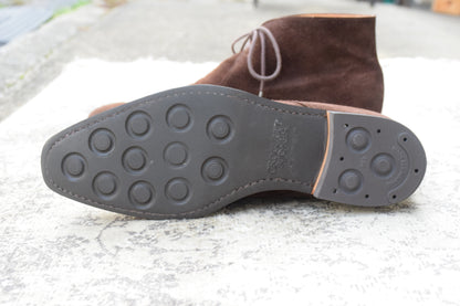 Crockett&Jones クロケットアンドジョーンズ｜TETBURY テットベリー｜スエード チャッカブーツ ダークブラウン UK7E / 25.5cm 348ラスト シティソール 英国製 W3634