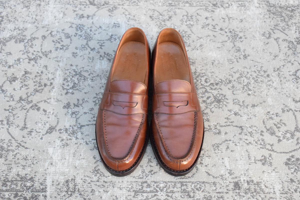 Jalan Sriwijaya ジャランスリワヤ｜98589｜コインローファー ペニーローファー ブラウン UK6 / 24.5cm レザーソール フレンチトラッド W3638