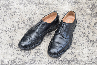 【良品】CHURCH'S チャーチ GRAFTON グラフトン 4都市 ウイング 外羽根 メダリオン ダイナイトソール 黒 ブラック UK6.5 / 25.0cm【Ｗ3507】