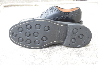 【良品】CHURCH'S チャーチ GRAFTON グラフトン 4都市 ウイング 外羽根 メダリオン ダイナイトソール 黒 ブラック UK6.5 / 25.0cm【Ｗ3507】