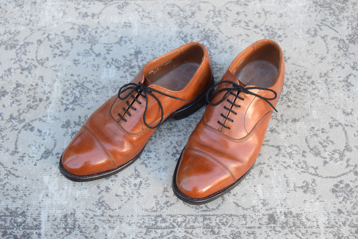 Allen Edmonds アレンエドモンズ｜PARK AVENUE パークアベニュー｜ストレートチップ 内羽根 ライトブラウン US6.5E / 24.5cm相当 レザーソール USA製 W3640