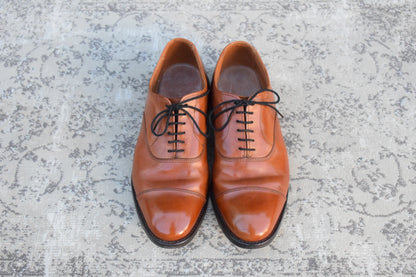 Allen Edmonds アレンエドモンズ｜PARK AVENUE パークアベニュー｜ストレートチップ 内羽根 ライトブラウン US6.5E / 24.5cm相当 レザーソール USA製 W3640