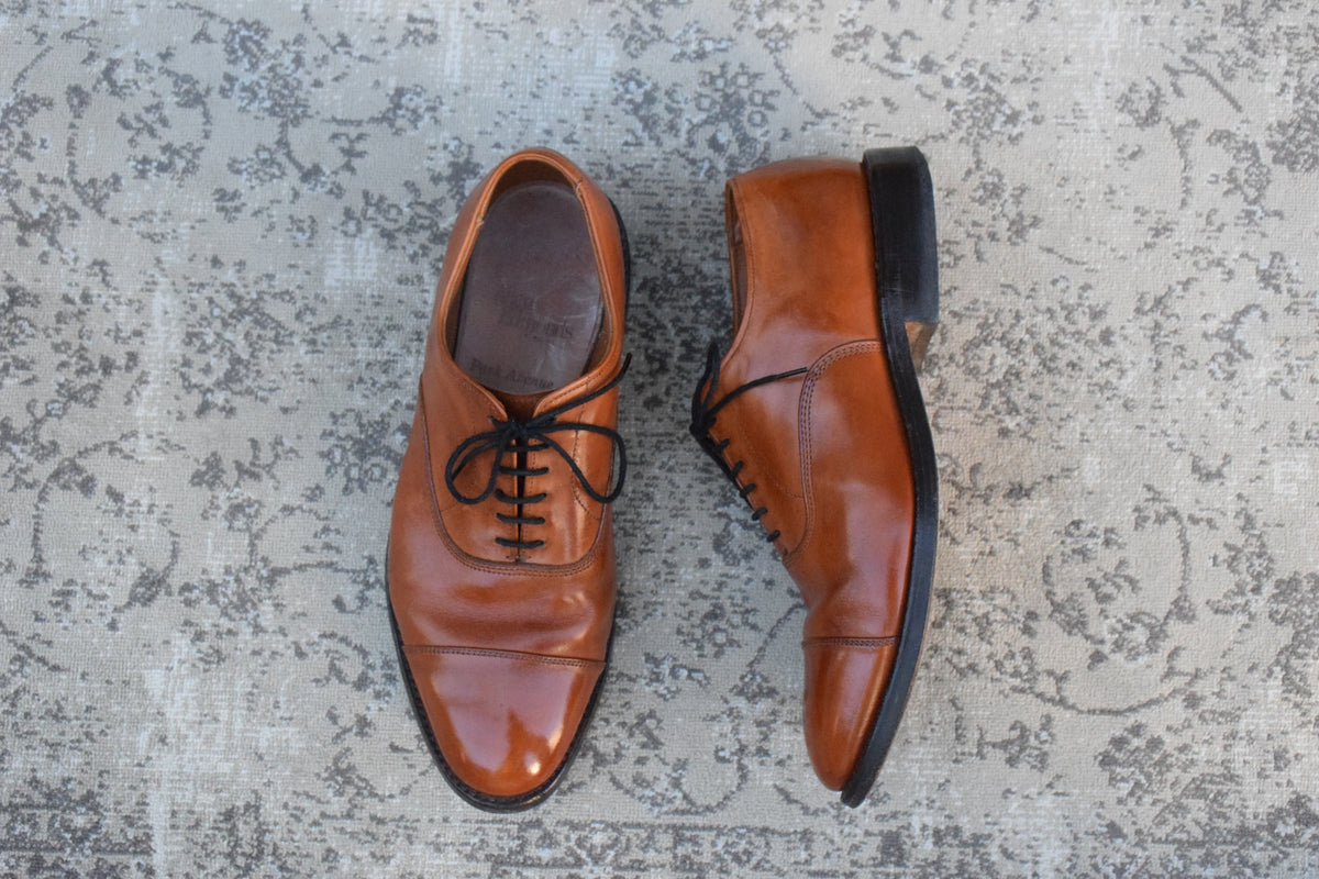 Allen Edmonds アレンエドモンズ｜PARK AVENUE パークアベニュー｜ストレートチップ 内羽根 ライトブラウン US6.5E / 24.5cm相当 レザーソール USA製 W3640
