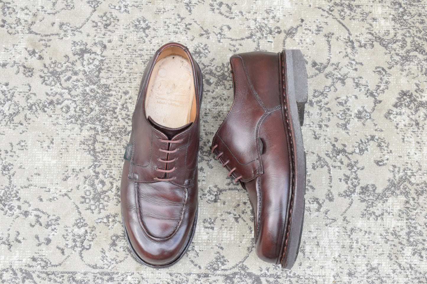 PARABOOT パラブーツ CHAMBORD シャンボード Uチップ 外羽根 茶 ブラウン（赤みあり） UK6.5 / 25.0cm【Ｗ3508】