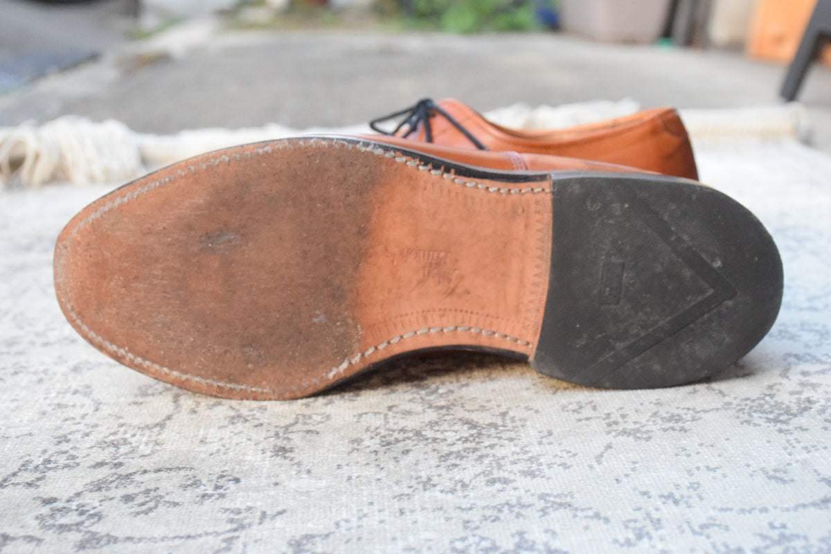Allen Edmonds アレンエドモンズ｜PARK AVENUE パークアベニュー｜ストレートチップ 内羽根 ライトブラウン US6.5E / 24.5cm相当 レザーソール USA製 W3640