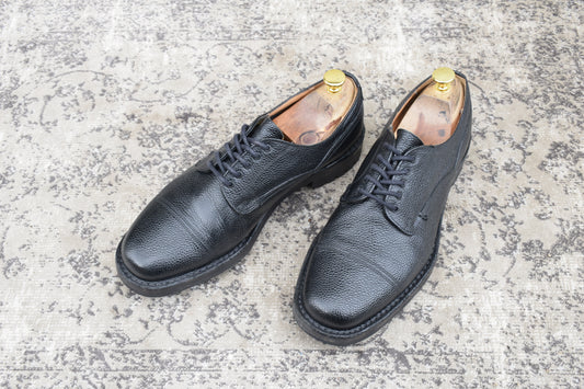 【美品】JOSEPH CHEANEY&SONS ジョセフチーニーアンドサンズ CAIRNGORM 2R ケンゴン ストレート 外羽根 グレインレザー コマンドソール 黒 ブラック UK9.5 / 28.0cm【W3511】