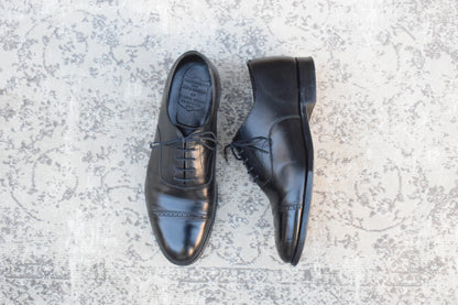 POULSEN SKONE ポールセンスコーン × NEW&LINGWOOD ニュー＆リングウッド｜内羽根 クォーターブローグ ストレートチップ ブラック UK7.5 / 26cm W3643