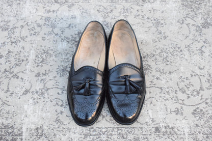 TANINO CRISCI タニノクリスチー｜311 タッセルローファー ウイングチップ ブラック UK7 / 25.5〜26cm イタリア靴 マッケイ製法 W3646
