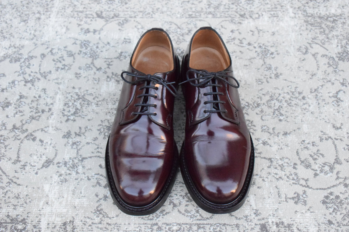 Church's チャーチ｜SHANNON シャノン｜バーガンディ UK8 / 26.5cm 103ラスト ダイナイトソール プレーントゥ 美品 W3648