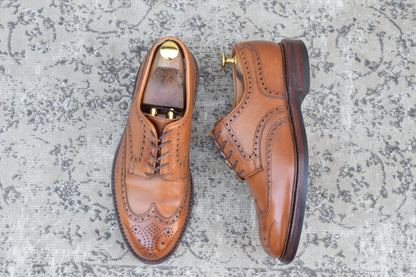 Crockett&Jones クロケットアンドジョーンズ PEMBROKE ペンブローク ウイング 外羽根 メダリオン ブローグ 茶 ブラウン UK6 / 24.5cm【W3515】