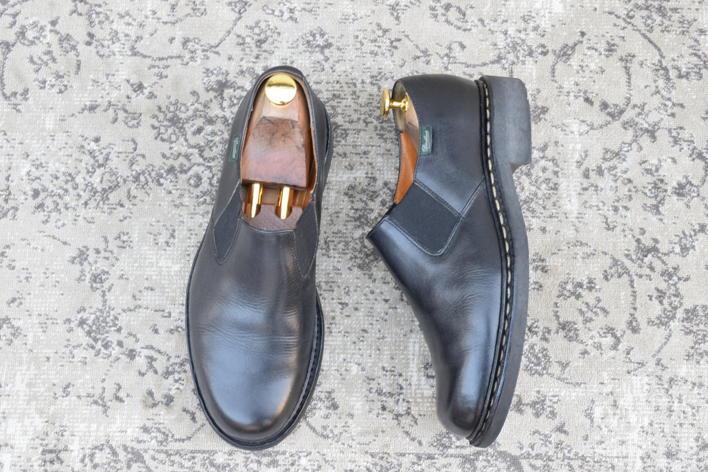 【良品】Paraboot パラブーツ PHOTON フォトン サイドゴア 黒 ブラック UK6 / 24.5cm【W3516】