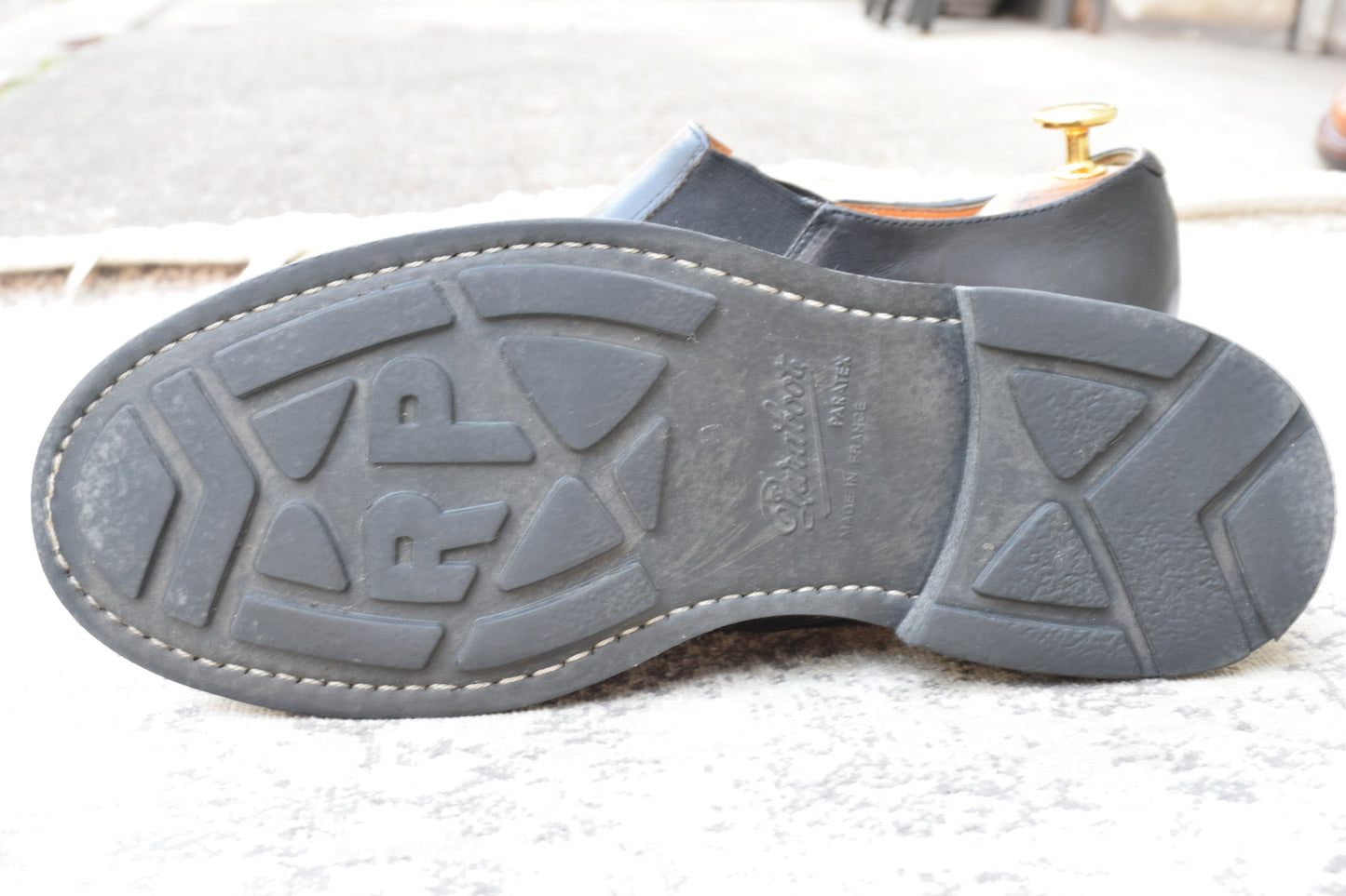 【良品】Paraboot パラブーツ PHOTON フォトン サイドゴア 黒 ブラック UK6 / 24.5cm【W3516】