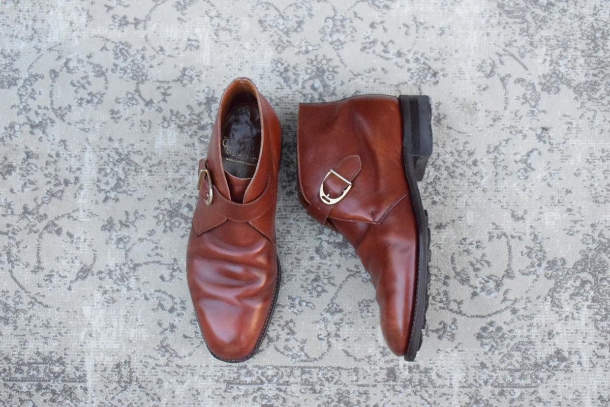 Crockett&Jones クロケットアンドジョーンズ｜ALDERSHOT オルダーショット｜シングルモンク チャッカブーツ 赤茶 UK7 / 25.5cm リッジウェイソール 英国靴 W3650