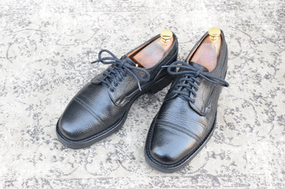 【極美品】JOSEPH CHEANEY&SONS ジョセフチーニーアンドサンズ CAIRNGORM 2R / ケンゴン ストレート 外羽根 グレインレザー コマンドソール 黒 ブラック UK6.5 / 25.0cm【Ｗ3518】