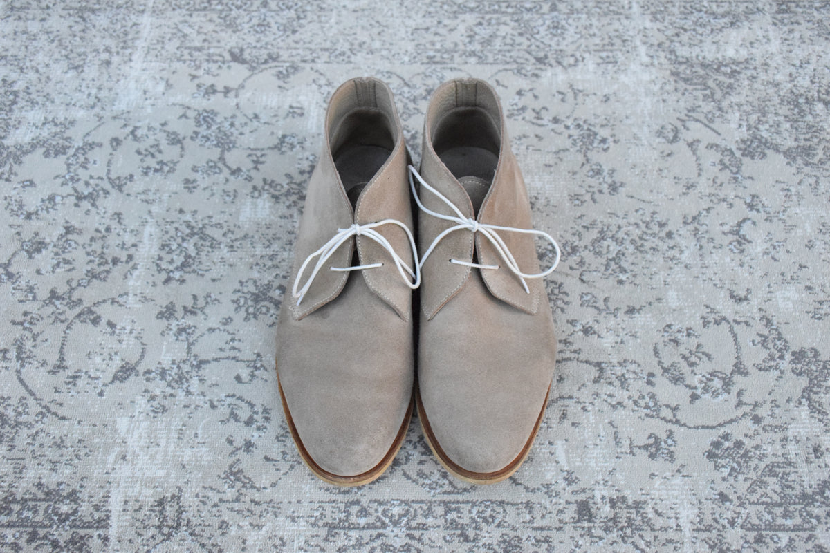 Paraboot パラブーツ｜スエード チャッカブーツ｜ライトベージュ UK7.5 / 26cm フランス製 ナチュラルラバーソール W3651