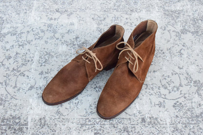 CROCKETT&JONES クロケットアンドジョーンズ｜CHUKKA チャッカ｜ユナイテッドアローズ別注 アンライニング スエード ブラウン UK8.5D 美品 W3652