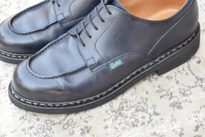 【極美品】Paraboot パラブーツ CHAMBORD シャンボード Uチップ 外羽根 紺 ネイビー UK7 / 25.5cm【Ｗ3520】