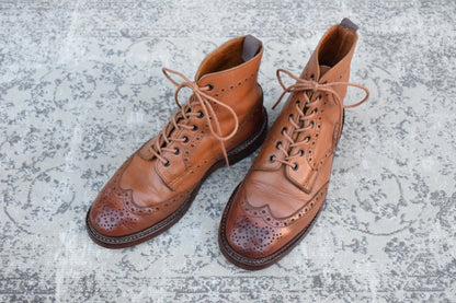 Tricker's トリッカーズ｜MALTON モールトン M2508｜エイコーンブラウン カントリーブーツ UK8.5 / 27cm相当 オールソール交換済み W3653