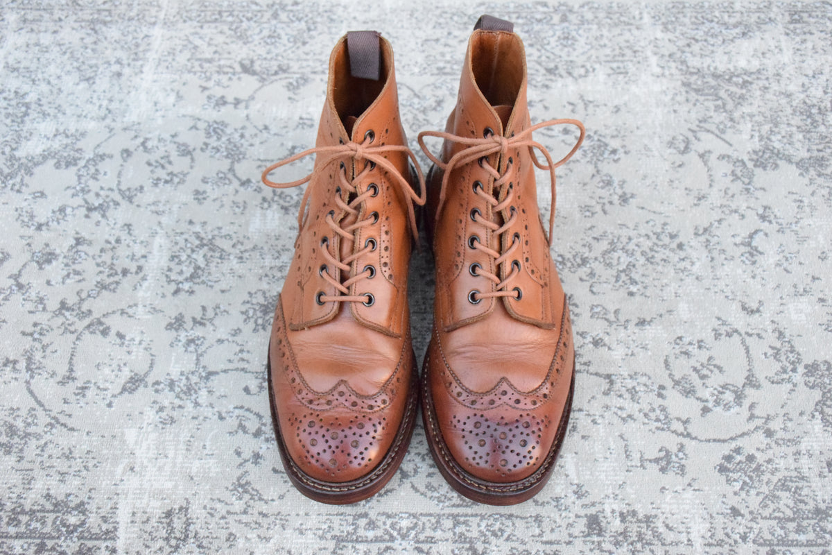 Tricker's トリッカーズ｜MALTON モールトン M2508｜エイコーンブラウン カントリーブーツ UK8.5 / 27cm相当 オールソール交換済み W3653