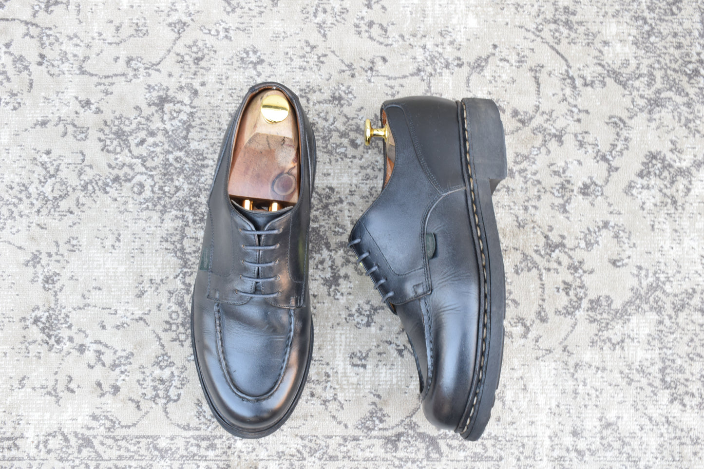 Paraboot パラブーツ CHAMBORD シャンボード Uチップ 外羽根 黒 ブラック UK7 / 25.5cm【Ｗ3521】