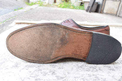 【良品】Allen Edmonds アレンエドモンズ Park Avenue パークアベニュー ストレート 内羽根 6アイレット 茶 ブラウン US8.5 / 26.5cm / Eウィズ【Ｗ3523】