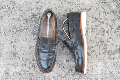 【かかと修理済み】Paraboot パラブーツ REIMS ランス コインローファー ビーフロール カーキ UK9 / 27.5cm【Ｗ3524】