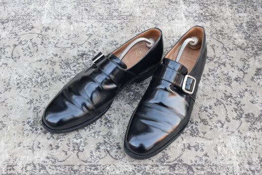 【リフト交換済み】Church's チャーチ WESTBURY ウェストバリー シングルモンク 金具 黒 ブラック UK11 / 29.5cm【Ｗ3525】
