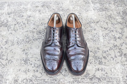 【リフト交換済み】Church's チャーチ GRAFTON グラフトン ウイング 外羽根 メダリオン 茶 ブラウン UK8 / 26.5cm【Ｗ3526】