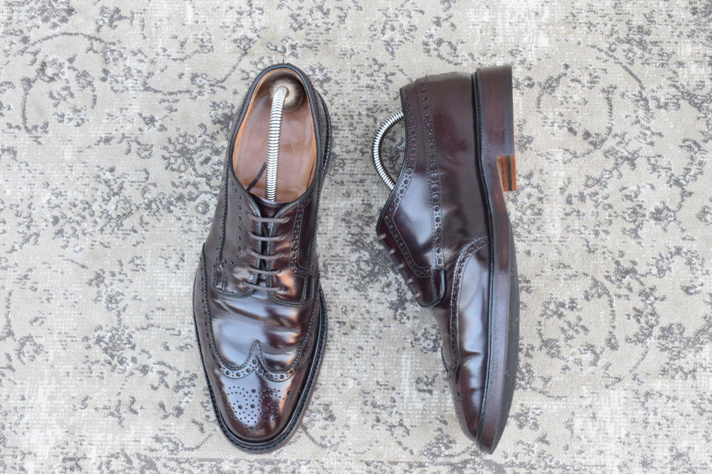 【リフト交換済み】Church's チャーチ GRAFTON グラフトン ウイング 外羽根 メダリオン 茶 ブラウン UK8 / 26.5cm【Ｗ3526】