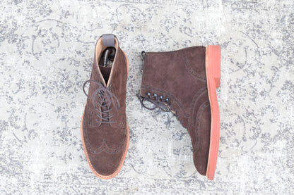 【未使用】CROCKETT&JONES クロケット＆ジョーンズ SKYE スカイ ウイング ブローグ カントリーブーツ スエード 茶 ブラウン UK7.5 / 26.0cm【W3527】