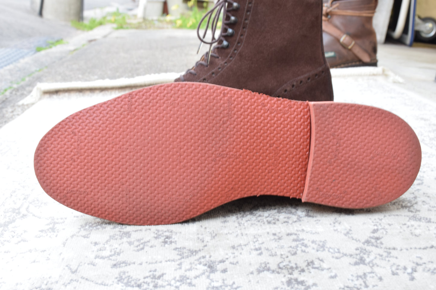【未使用】CROCKETT&JONES クロケット＆ジョーンズ SKYE スカイ ウイング ブローグ カントリーブーツ スエード 茶 ブラウン UK7.5 / 26.0cm【W3527】