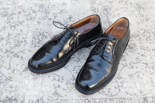 【美品】Church's チャーチ SHANNON シャノン プレーン 外羽根 ポリッシュドバインダーカーフ 黒 ブラック UK36 / 23.0cm【W3528】