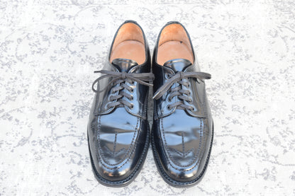 【美品】SANDERS サンダース 1137 APRON DERBY BROAD ARROW ブロードアローエプロンダービー Uチップ 外羽根 黒 ブラック UK5.5 / 24.5cm【W3529】