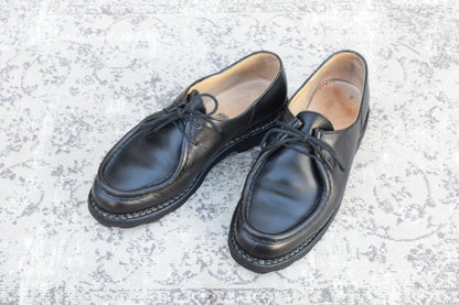【良品】Paraboot パラブーツ MICHAEL ミカエル チロリアンシューズ リスレザー 黒 ブラック EU39.5 / 24.5cm【W3530】