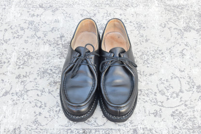 【良品】Paraboot パラブーツ MICHAEL ミカエル チロリアンシューズ リスレザー 黒 ブラック EU39.5 / 24.5cm【W3530】