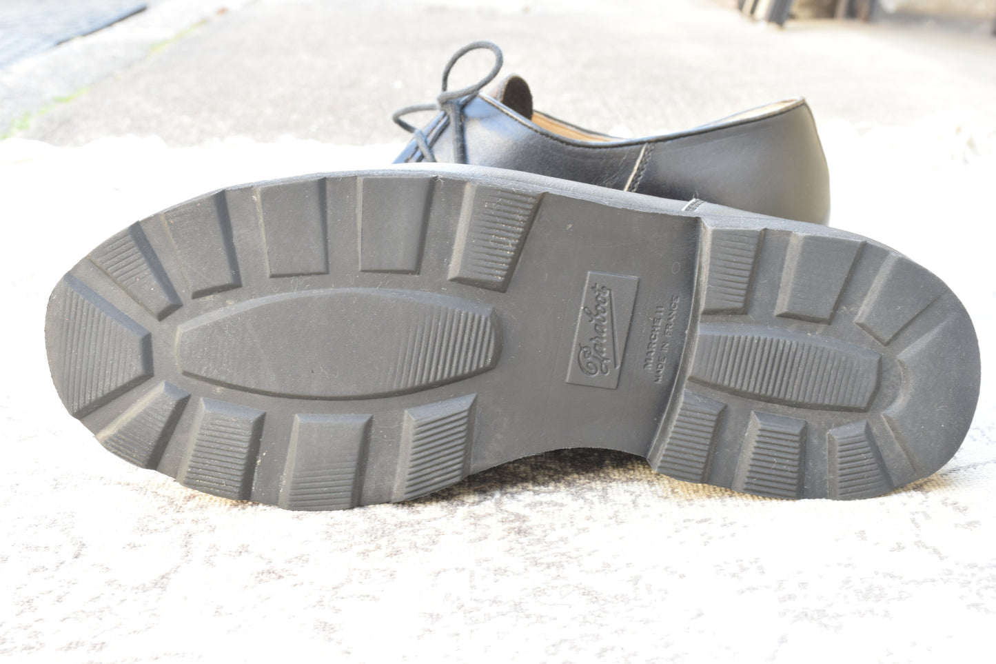 【良品】Paraboot パラブーツ MICHAEL ミカエル チロリアンシューズ リスレザー 黒 ブラック EU39.5 / 24.5cm【W3530】