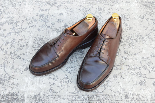 CROCKETT&JONES クロケットアンドジョーンズ MORETON モールトン Vチップ 外羽根 濃茶 ブラウンUK6.5 / 25.0cm【W3534】