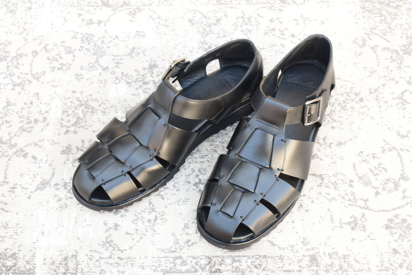 【美品】PARABOOT パラブーツ PACIFIC パシフィック グルカサンダル 黒 ブラック EU43 / 27.5〜28.0cm【W3536】