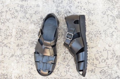 【美品】PARABOOT パラブーツ PACIFIC パシフィック グルカサンダル 黒 ブラック EU43 / 27.5〜28.0cm【W3536】