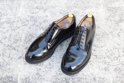 【オールソール済み】DANNER ダナー POSTMAN SHOES ポストマンシューズ プレーン 外羽根 黒 ブラック D4300 US9 / 27.0cm【W3538】