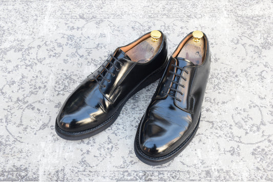 【オールソール済み】DANNER ダナー POSTMAN SHOES ポストマンシューズ プレーン 外羽根 黒 ブラック D4300 US9 / 27.0cm【W3538】