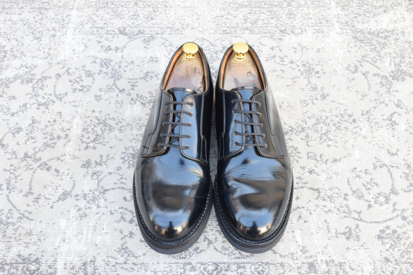 【オールソール済み】DANNER ダナー POSTMAN SHOES ポストマンシューズ プレーン 外羽根 黒 ブラック D4300 US9 / 27.0cm【W3538】
