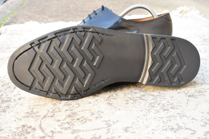 BRITISH MILITARY イギリス軍 OFFICER DRESS SHOES オフィサー ドレスシューズ ストレート 内羽根 ガラスレザー 黒 ブラック UK9 / 27.5cm相当【W3491-UK9】