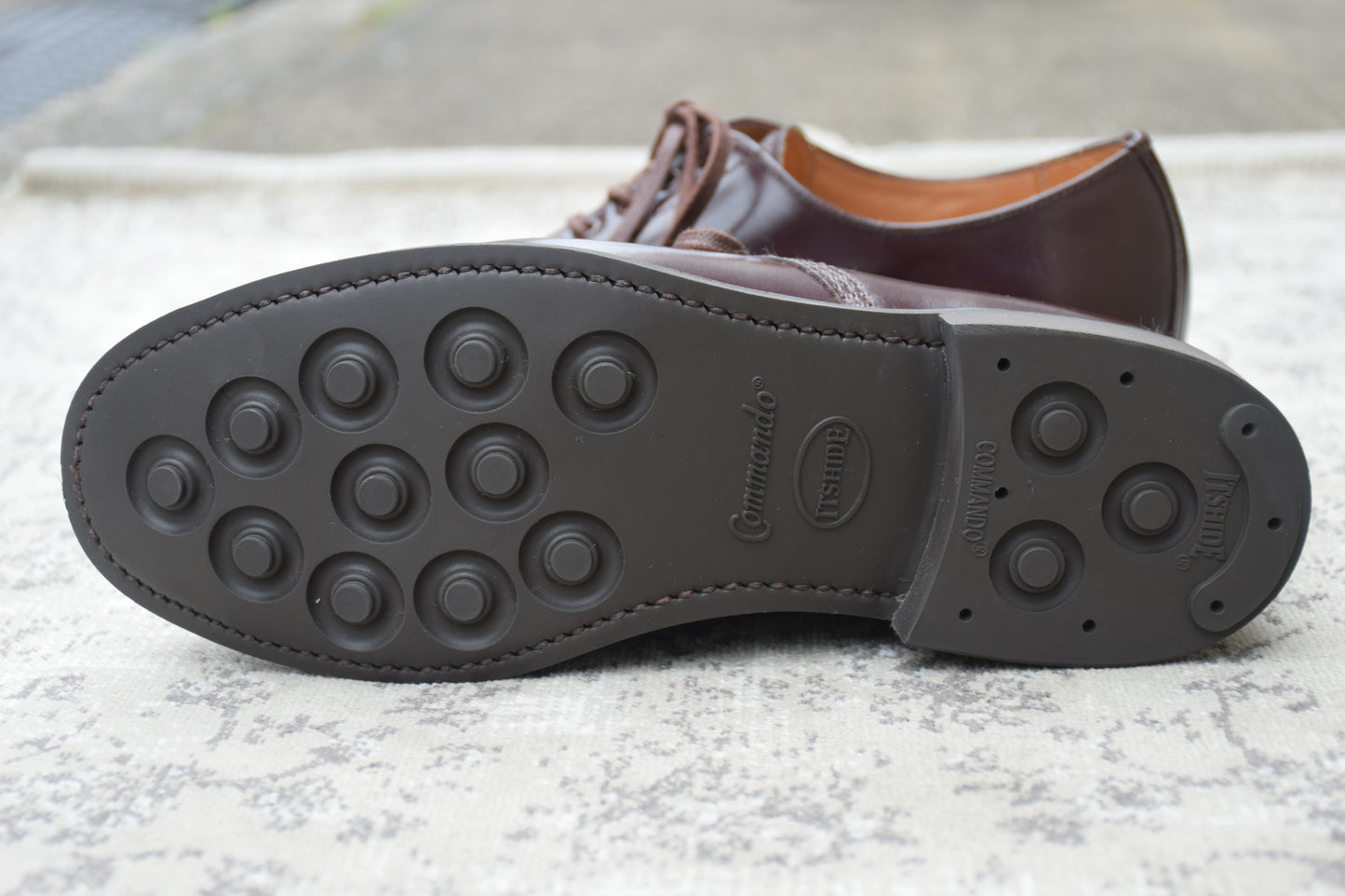 【極美品】SANDERS サンダース MILITARY DERBY SHOE ミリタリーダービーシュー 1834 ストレート 外羽根 赤茶 バーガンディー UK5 / 24.0cm【W3542】