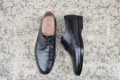 Crockett&Jones クロケットアンドジョーンズ Plain Toe Paul Smith別注 プレーン 外羽根 3ホール 黒 ブラック UK6E / 24.5cm【W3548】