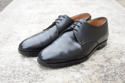Crockett&Jones クロケットアンドジョーンズ Plain Toe Paul Smith別注 プレーン 外羽根 3ホール 黒 ブラック UK6E / 24.5cm【W3548】