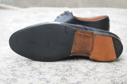 Crockett&Jones クロケットアンドジョーンズ Plain Toe Paul Smith別注 プレーン 外羽根 3ホール 黒 ブラック UK6E / 24.5cm【W3548】