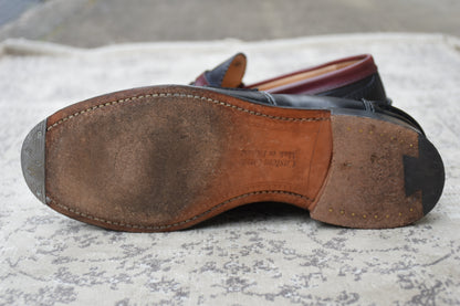 【極美品】Church's チャーチ PEMBREY ペンブリー ビーフロール コインローファー トリコロール 黒 紺 赤茶 UK6.5 / 25.0cm【W3549】