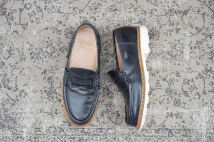 【美品】Paraboot パラブーツ REIMS ランス コインローファー ビーフロール カーキ UK6 / 24.5cm【W3550】